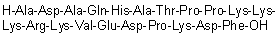 CAS # 135546-44-0, L-Alanyl-L-alpha-aspartyl-L-alanyl-L-glutaminyl-L-histidyl-L-alanyl-L-threonyl-L-prolyl-L-prolyl-L-lysyl-L-lysyl-L-lysyl-L-arginyl-L-lysyl-L-valyl-L-alpha-glutamyl-L-alpha-aspartyl-L-prolyl-L-lysyl-L-alpha-aspartyl-L-phenylalanine