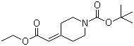structure of CAS# 135716-08-4, 4-(2-Ethoxy-2-oxoethylidene)-1-piperidinecarboxylic acid tert-butyl ester