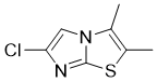 6-氯-2,3-二甲基咪唑并[2,1-b]噻唑分子结构 (CAS 135718-49-9)