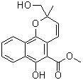 structure of CAS# 1357351-29-1, 6-羟基-2-(羟基甲基)-2-甲基-2H-萘并[1,2-b]吡喃-5-羧酸甲酯