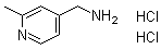 2-甲基-4-吡啶甲胺二盐酸盐分子结构 (CAS 1357353-58-2)