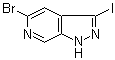 structure of CAS# 1357947-08-0, 5-溴-3-碘-1H-吡唑并[3,4-c]吡啶