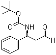 (S)-3-氧代-1-苯基丙基氨基甲酸叔丁酯分子结构 (CAS 135865-78-0)