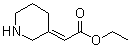 2-(3-哌啶基亚基)乙酸乙酯分子结构 (CAS 1358679-89-6)
