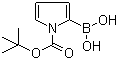 1-Boc-吡咯-2-硼酸分子结构 (CAS 135884-31-0)
