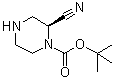 (2S)-2-氰基-1-哌嗪羧酸叔丁酯分子结构 (CAS 1359658-29-9)