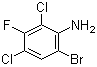 6-溴-2,4-二氯-3-氟苯胺分子结构 (CAS 1360438-57-8)
