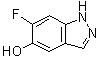 6-氟-1H-吲唑-5-醇分子结构 (CAS 1360884-19-0)