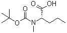 structure of CAS# 136092-78-9, N-(叔丁氧羰基)-N-甲基-L-正缬氨酸