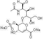 CAS # 136098-11-8, 2-(Acetylamino)-2-deoxy-4-O-(4-deoxy-2-O-sulfo-alpha-L-threo-hex-4-enopyranuronosyl)-D-glucose disodium salt