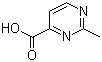 2-甲基嘧啶-4-羧酸分子结构 (CAS 13627-49-1)