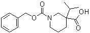 structure of CAS# 1363165-90-5, 1-苄氧羰基-3-异丙基哌啶-3-羧酸