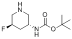 叔-丁基((3R,5R)-5-氟哌啶-3-基)氨基甲酸酯分子结构 (CAS 1363378-07-7)