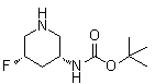 structure of CAS# 1363378-08-8, N-[(3R,5S)-5-氟-3-哌啶基]氨基甲酸叔丁酯