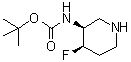 structure of CAS# 1363382-99-3, rel-N-[(3R,4S)-4-氟-3-哌啶基]氨基甲酸叔丁酯
