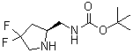 structure of CAS# 1363384-66-0, N-[[(2S)-4,4-二氟-2-吡咯烷基]甲基]氨基甲酸叔丁酯