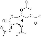 D-古洛糖酸-1,4-内酯 2,3,5,6-四乙酸酯分子结构 (CAS 136345-68-1)