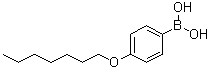 [4-(庚氧基)苯基]硼酸分子结构 (CAS 136370-19-9)