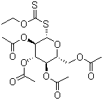 structure of CAS# 13639-54-8, beta-D-四乙酰葡萄糖乙基黄原酸酯