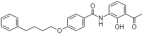 3'-[4-(4-苯基丁氧基)苯甲酰基氨基]-2'-羟基苯乙酮分子结构 (CAS 136450-06-1)