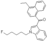 (4-乙基-1-萘基)[1-(5-氟戊基)-1H-吲哚-3-基]甲酮分子结构 (CAS 1364933-60-7)