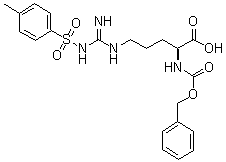 structure of CAS# 13650-38-9, Nalpha-苄氧羰基-Nomega-对甲苯磺酰基-L-精氨酸