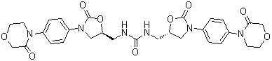 N,N'-二[[(5S)-2-氧代-3-[4-(3-氧代-4-吗啉基)苯基]-5-恶唑烷基]甲基]脲分子结构 (CAS 1365267-35-1)