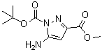 5-氨基-1H-吡唑-1,3-二甲酸 1-叔丁酯 3-甲酯分子结构 (CAS 1365559-11-0)