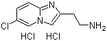 6-氯咪唑并[1,2-a]吡啶-2-乙胺盐酸盐分子结构 (CAS 1365967-97-0)