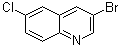 3-溴-6-氯喹啉分子结构 (CAS 13669-65-3)