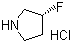 (R)-(-)-3-氟吡咯烷盐酸盐分子结构 (CAS 136725-55-8)