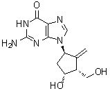 CAS # 1367369-76-3, 2-Amino-1,9-dihydro-9-[(1R,3R,4R)-4-hydroxy-3-(hydroxymethyl)-2-methylenecyclopentyl]-6H-purin-6-one