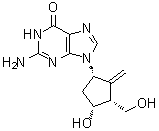 2-氨基-1,9-二氢-9-[(1S,3R,4R)-4-羟基-3-(羟基甲基)-2-亚甲基环戊基]-6H-嘌呤-6-酮分子结构 (CAS 1367369-80-9)