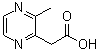 3-甲基-2-吡嗪乙酸分子结构 (CAS 1368387-18-1)