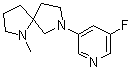 7-(5-氟-3-吡啶基)-1-甲基-1,7-二氮杂螺[4.4]壬烷分子结构 (CAS 1369496-81-0)
