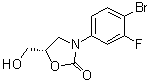 (5S)-3-(4-溴-3-氟苯基)-5-(羟基甲基)-2-恶唑烷酮分子结构 (CAS 1369530-77-7)