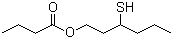 丁酸-3-巯基己酯分子结构 (CAS 136954-21-7)