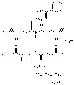 structure of CAS# 1369773-39-6, (alphaR,gammaS)-gamma-[(3-羧基-1-氧代丙基)氨基]-alpha-甲基联苯-4-戊酸乙酯钙盐