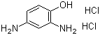 structure of CAS# 137-09-7, 2,4-二氨基苯酚盐酸盐
