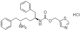 N-[(1S,4S)-4-氨基-5-苯基-1-(苯基甲基)戊基]氨基甲酸 5-噻唑基甲基酯盐酸盐分子结构 (CAS 1370406-80-6)
