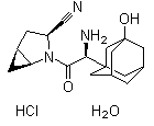 盐酸沙格列汀水合物分子结构 (CAS 1370409-28-1)
