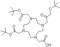 1,4,7,10-四氮杂环十二烷-1,4,7,10-四乙酸三叔丁酯分子结构 (CAS 137076-54-1)