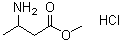 3-氨基丁酸甲酯盐酸盐分子结构 (CAS 137132-12-8)