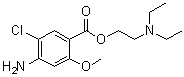 4-氨基-5-氯-2-甲氧基苯甲酸 2-(二乙基氨基)乙基酯分子结构 (CAS 137196-67-9)