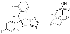 伏立康唑樟脑磺酸盐分子结构 (CAS 137234-71-0)