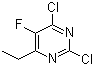 2,4-二氯-6-乙基-5-氟嘧啶分子结构 (CAS 137234-85-6)
