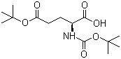 structure of CAS# 13726-84-6, Boc-L-glutamic acid 5-tert-butyl ester