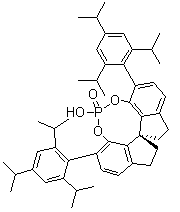 structure of CAS# 1372719-95-3, (11aR)-10,11,12,13-四氢-5-羟基-3,7-双[2,4,6-三异丙基苯基]-二茚并[7,1-de:1',7'-fg][1,3,2]二氧磷杂八环 5-氧化物