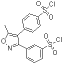 3-[4-[4-(氯磺酰基)苯基]-5-甲基-3-异恶唑基]苯磺酰氯分子结构 (CAS 1373038-63-1)