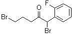 1,5-二溴-1-(2-氟苯基)-2-戊酮分子结构 (CAS 1373350-57-2)